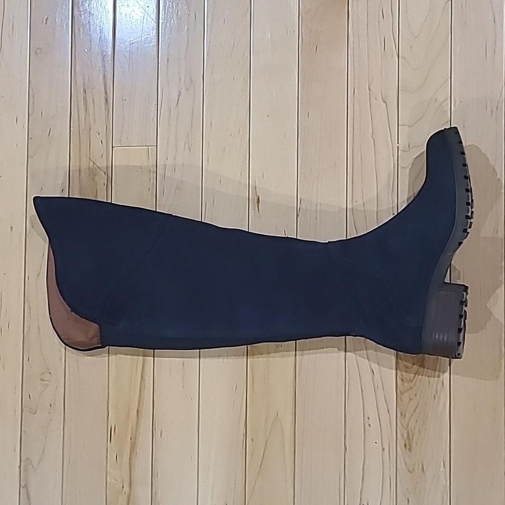 Lucky Brand Harleen Navy Blue Suede Knee Boot